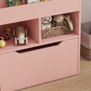 Libreria per Bambini con Ripiani Mensole e Cassetto 60x29,9x90 cm in MDF Rosa -8