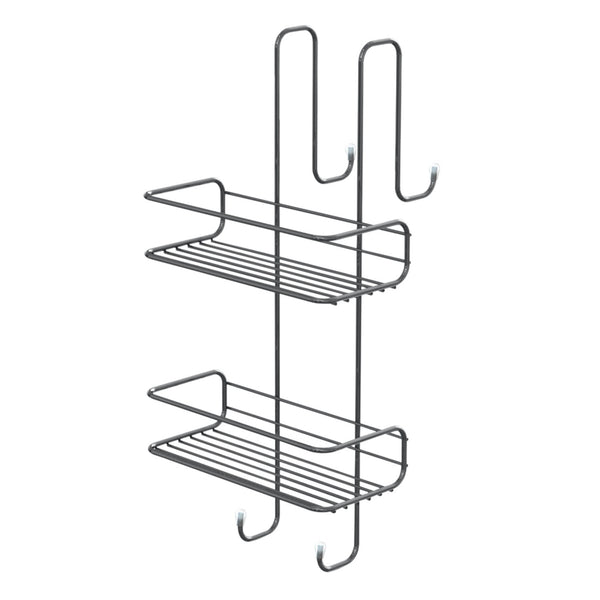 prezzo Mensola Portaoggetti Doccia Rettangolare Appendibile 49x24x22 cm 2 Ripiani Cromato Bonussi