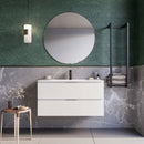 Mobile bagno sospeso 80 cm Bianco Seattle con Specchio Bonussi-1