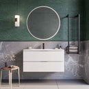 Mobile bagno sospeso 80 cm Bianco Seattle con Specchio Led Retroilluminato Bonussi-1