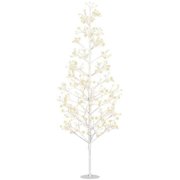 Albero di Natale Artificiale 180 cm 384 Luci LED Bianche per Interni ed Esterni al Coperto Bianco online