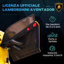 Macchina Elettrica per Bambini Licenza Lamborghini Aventador SVJ Roadster 12V Giallo  -4