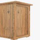 Casetta Box Da Giardino a 2 Ante Stile Country 77x55x72 cm in Legno Marrone -8