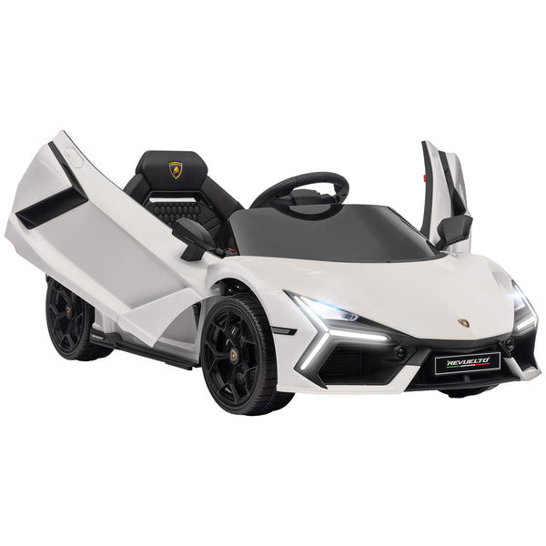 Macchina Elettrica per Bambini Licenza Lamborghini Revuelto 12V Guida Manuale e Telecomando Bianco sconto