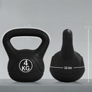 Kettlebell per Allenamento 4 kg in Plastica e Sabbia Nero  -3