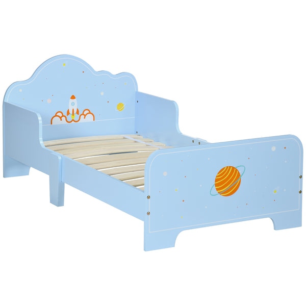 Letto per Bambini con Sponde 143x74x59 cm Fantasia Spaziale Azzurro prezzo