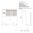 Porta Parete Doccia 1 anta Battente  in Cristallo trasparente 6mm H195 Bonussi Selma Varie Misure-5