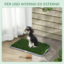 Lettiera per Cani con Prato Sintetico 67x41x 3,5 cm Erba di Ricambio e Vassoio Inferiore -7