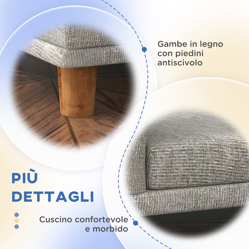 Cuccia per Cani di Taglia Grande Divano con Cuscino Sfoderabile 98x67x25 cm Grigio  -6