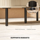 Tavolino da Soggiorno con Ante Scorrevoli 100x55x40 cm in Legno Canettato Rovere e Nero  -7