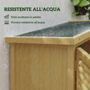 Casetta Box da Giardino 87x46,5x160 cm con Ante a persiana in Legno -4