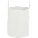 Cesto Portabiancheria Pieghevole con Manici 36L Ø38x45 cm in Cotone Naturale Bianco Crema -1