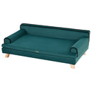 Cuccia Divano per Cani Grandi Sfoderabile e Lavabile 100x62x32 cm Verde -1