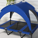 Cuccia per Cani Taglia Grande 106x76x94 cm in Acciaio e Poliestere Blu Scuro-8