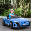 Macchina Elettrica per Bambini Licenza Audi RS con Telecomando Blu e Nero  -2