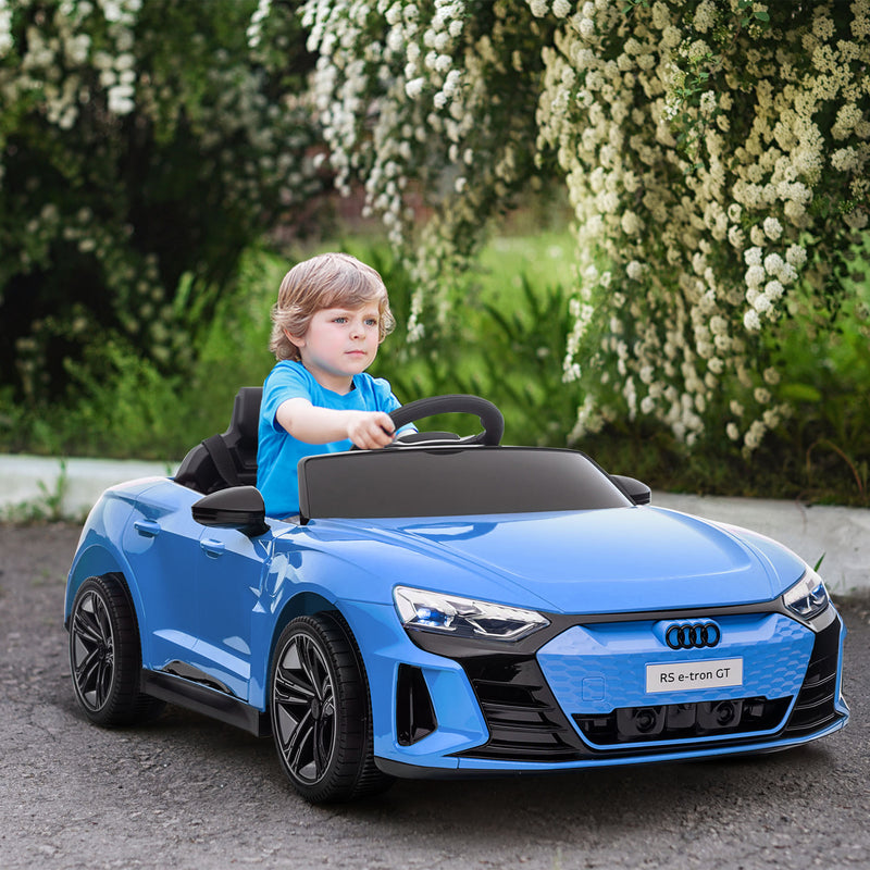 Macchina Elettrica per Bambini Licenza Audi RS con Telecomando Blu e Nero  -2