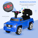 Auto Macchina Cavalcabile Fuoristrada per Bambini Clacson e Musica Blu -4