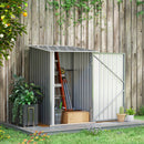 Casetta Box da Giardino 100x103x160cm in Acciaio Galvanizzato Grigio -2