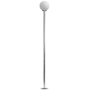 Lampioncino da Giardino Impermeabile Paralume Rotondo Ø25x223A cm con Palo in Acciaio Bianco Crema e Argento-1