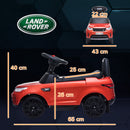 Macchina Elettrica per Bambini Licenza Land Rover Discovery 6V Velocità 3km/h Rosso -3