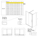 Box Doccia Angolare 1 anta Scorrevoli senza Profili in Cristallo trasparente 8mm H200 Bonussi Uriel Varie Misure-4