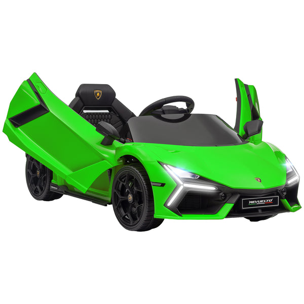 acquista Macchina Elettrica per Bambini Licenza Lamborghini Revuelto 12V Guida Manuale e Telecomando Verde