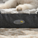 Cuccia per Cani Taglia Grande Imbottita con Cuscino Rimovibile Lavabile 120x80x22 cm Grigio Carbone -9