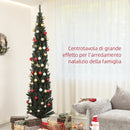 Albero di Natale Artificiale 225 cm 538 Rami Slim Salvaspazio Verde-4