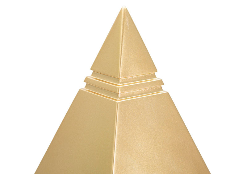 Piramide Oro 11,5x11,5x15,5 cm in Poliresina -2