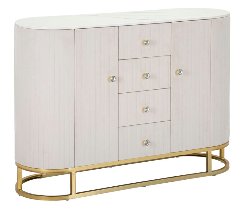 Mobile Montpellier Crema 120x40x85 cm in Ferro Legno -1