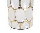 Lampada da Tavolo Glam Carv 34,5x56x34,5 cm in Ceramica Bianco/Oro-4