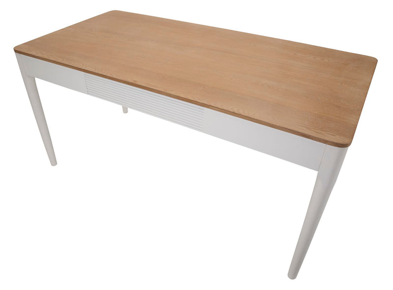 Tavolo da Pranzo Matera 180x80x60 cm in Legno MDF e Ferro Bianco/Marrone-4