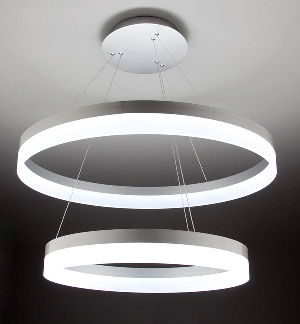 Lampadario a Sospensione 2 Anelli LED 40x40cm Zaghi Circle prezzo