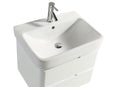 Mobile Bagno Sospeso 60 cm in PVC con Specchiera Vorich White Bianco-4