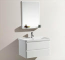 Mobile Bagno Sospeso 80 cm in PVC con Specchiera Vorich White Plus Bianco-1