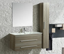 Mobile Bagno Sospeso 100 cm Lavabo e Specchio Vorich Urban Rovere-2