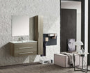 Mobile Bagno Sospeso 100 cm Lavabo e Specchio Vorich Urban Rovere-4