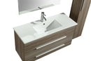 Mobile Bagno Sospeso 100 cm Lavabo e Specchio Vorich Urban Rovere-5