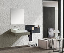 Mobile Bagno Sospeso 85 cm in MDF con Specchio Vorich British Grigio-3