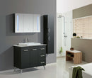 Mobile Bagno Lavabo Specchiera e 1 Pensile Vorich Space England Nero Varie Misure-2