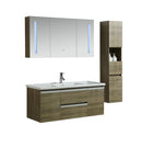 Mobile Bagno Sospeso 120 cm Lavabo Specchio e 1 Pensile Venice-1