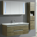 Mobile Bagno Sospeso 120 cm Lavabo Specchio e 1 Pensile Venice-2