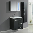 Mobile Bagno Lavabo Specchiera e 1 Pensile Vorich Space England Nero Varie Misure-2