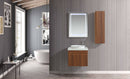 Mobile Bagno Sospeso 60 cm Lavabo Specchio e 1 Pensile Vorich Las Vegas Rovere-3