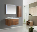 Mobile Bagno Sospeso 100 cm Lavabo Specchio e 1 Pensile Vorich Las Vegas Rovere-2