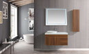 Mobile Bagno Sospeso 100 cm Lavabo Specchio e 1 Pensile Vorich Las Vegas Rovere-3