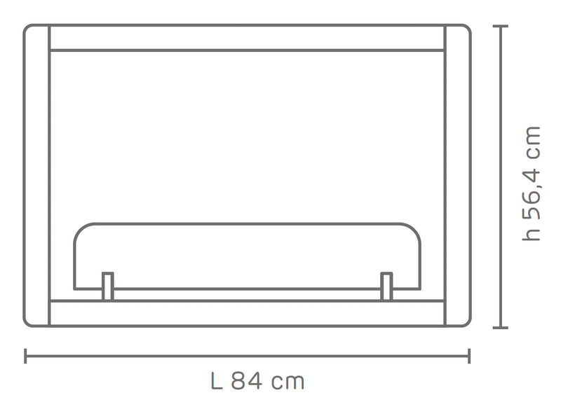 Camino a Bioetanolo da Incasso Bifrontale 84x40x56,4 cm 4,11kW Nero-3