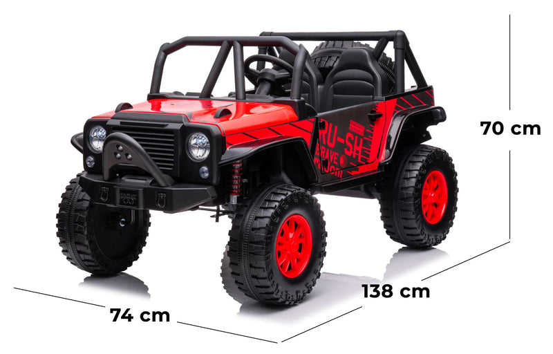 Macchina Elettrica per Bambini 24V 2 Posti Desert Rosso-5