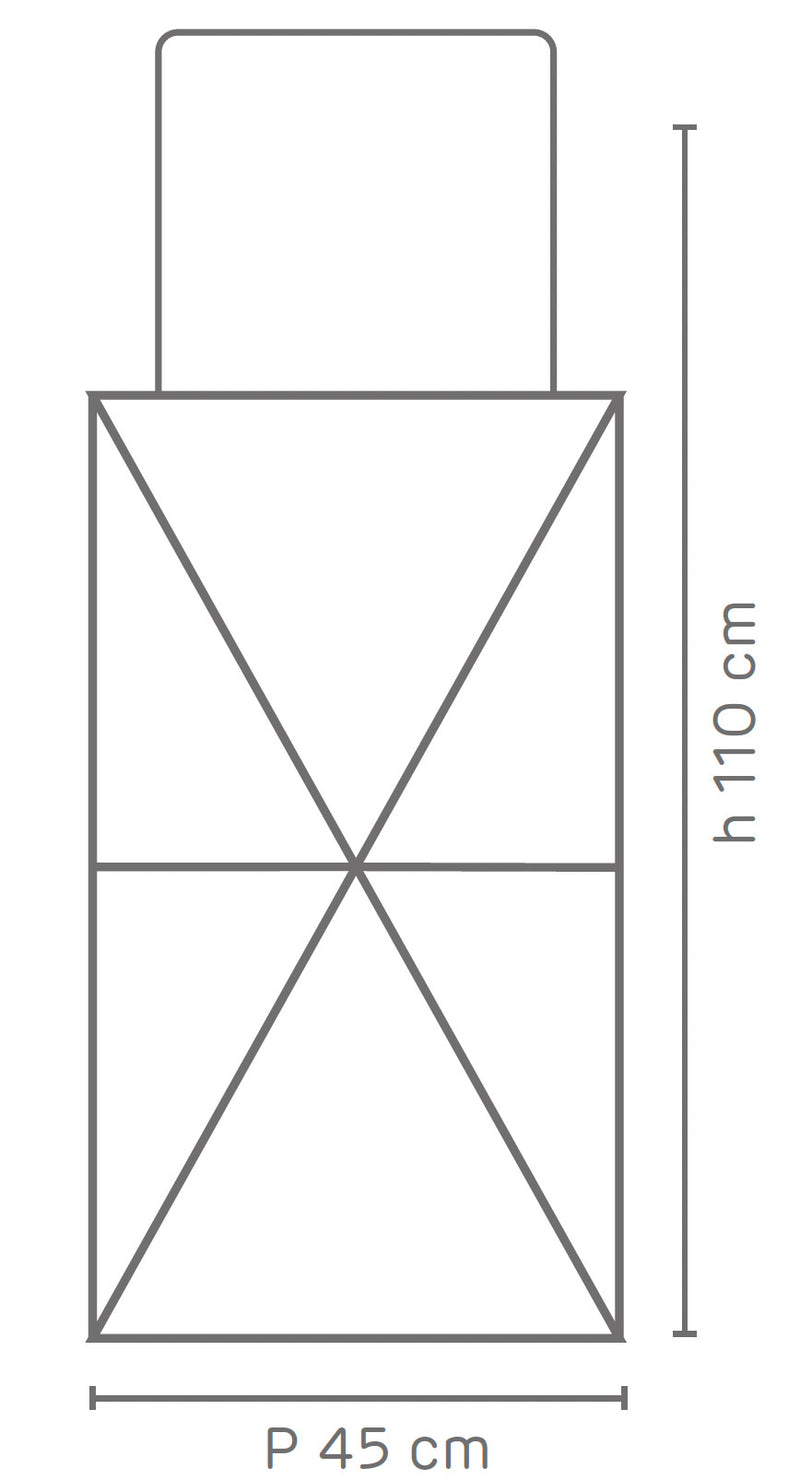 Camino a Bioetanolo da Pavimento 45x45x110 cm Diamond Bianco-4