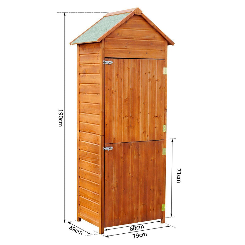 Casetta Attrezzi Armadio da Esterno 2 Porte in legno 79x49x190 cm –  acquista su Giordano Shop